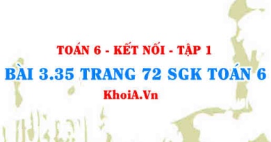 Bài 3.35 trang 72 SGK Toán 6 tập 1 Kết nối tri thức
